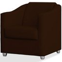 Ver imagem 1 de Poltrona Decorativa Luiza Suede Marrom