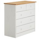 Ver imagem 2 de Cômoda Madeira Grande 5 Gavetas Rondo Branco Madeirado Idimex