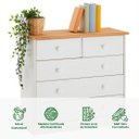 Ver imagem 6 de Cômoda Madeira Grande 5 Gavetas Rondo Branco Madeirado Idimex