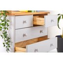 Ver mais imagens de Cômoda Madeira Grande 5 Gavetas Rondo Branco Madeirado Idimex