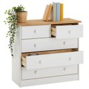 Ver imagem 5 de Cômoda Madeira Grande 5 Gavetas Rondo Branco Madeirado Idimex