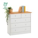 Ver imagem 4 de Cômoda Madeira Grande 5 Gavetas Rondo Branco Madeirado Idimex