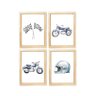 Kit Quadro Motocicleta Decorativo Infantil Quarto Criança Bebê Enxoval Infantil Menino - 1