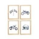 Ver imagem 1 de Kit Quadro Motocicleta Decorativo Infantil Quarto Criança Bebê Enxoval Infantil Menino