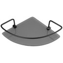 Ver imagem 2 de Porta Shampoo Sabonete Preto Suporte Canto Parede Banheiro