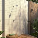 Ver imagem 7 de Chuveiro Ducha Fria Redondo 9cm Cromado Para Piscina Jardim Quintal + Fita Veda Rosca Teflon 12mm x 