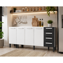 Ver imagem 2 de Gabinete Cozinha Evidence 2.00MT 4 Pt -4 Gv Bertolini- Preto
