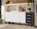 Ver imagem 2 de Gabinete Cozinha Evidence 2.00MT 4 Pt -4 Gv Bertolini- Preto