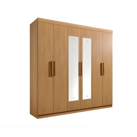 Guarda Roupa Colibri 6 Portas C Espelho Cinamomo - D Doro