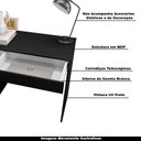 Ver imagem 3 de Mesa Escrivaninha 80 cm para Notebook com Gaveta Case MDP Preto - Gran Belo