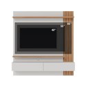 Ver imagem 7 de Painel para Tv Home Suspenso Ambiente Juriti 1.5 Off White Matte Freijó - Colibri