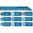 Ver imagem 2 de Colchão Castor Solteirão Espuma D33 Sleep Max Euro Pillow (100x200x25) - 