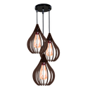 Ver imagem 2 de Luminária Teto Lustre Pendente Balcão Cozinha Sala Trio:Chocolate