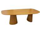Ver imagem 2 de Mesa de Jantar Cone Orgânica Oval 244x137 Cm com 2 Bases Freijó Tampo Freijó Linn Design Decor Mesa