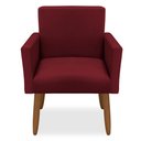 Ver imagem 2 de Poltrona Decorativa Nina Pés Palito Veludo Vermelho Chamby Móveis