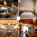 Ver imagem 2 de Luminária Pendente Rústica Acabamento em Bambu Artesanal