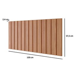 Fechamento de Cozinha Modulado Painel Ripado Gourmet Bella/estela/eloise 120 Cm Freijo - Mgm - 3