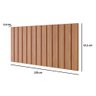 Fechamento de Cozinha Modulado Painel Ripado Gourmet Bella/estela/eloise 120 Cm Freijo - Mgm - 3