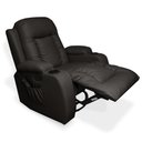 Ver imagem 5 de Poltrona do Papai Reclinável Manual com Massagem e Balanço Giratória Austin Pu Marrom - Gran