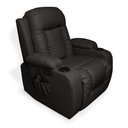 Ver imagem 1 de Poltrona do Papai Reclinável Manual com Massagem e Balanço Giratória Austin Pu Marrom - Gran