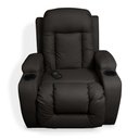 Ver imagem 6 de Poltrona do Papai Reclinável Manual com Massagem e Balanço Giratória Austin Pu Marrom - Gran