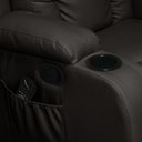 Ver imagem 2 de Poltrona do Papai Reclinável Manual com Massagem e Balanço Giratória Austin Pu Marrom - Gran