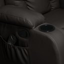 Ver mais imagens de Poltrona do Papai Reclinável Manual com Massagem e Balanço Giratória Austin Pu Marrom - Gran