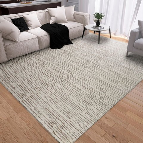 Tapete Sala Quarto Grande Mesclado 2,00 X 3,00m Antiderrapante Cru Caramelo Artesanal Tear Rústico