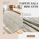 Ver imagem 5 de Tapete Sala Quarto Grande Mesclado 2,00 X 3,00m Antiderrapante Cru Caramelo Artesanal Tear Rústico