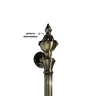Puxador para Portas Modelo Colonial Ouro Velho 43cm - 4