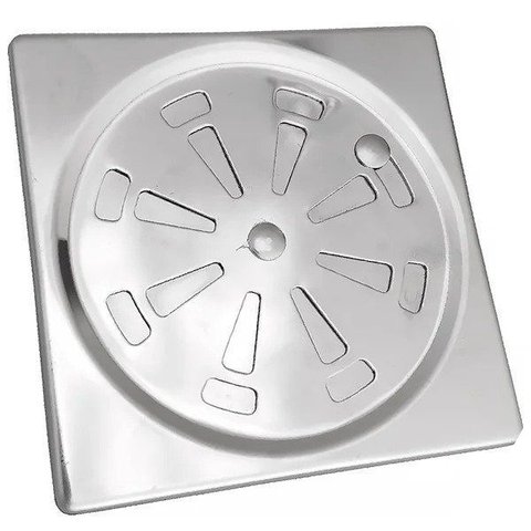 Grelha Inox para Banheiro Quadrado 15x15 com Fecho Flvx Hidro
