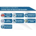 Ver imagem 2 de Colchão Solteiro Espuma D20 Querubim Liso (78x188x14) - Anjos