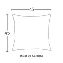 Ver imagem 2 de Almofada Decorativa Veludo Cheia para Sala 45 X 45 Durmam