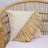 Almofada Algodão com Búzios e Franja em Fibra Natural Bali - 1