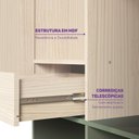 Ver imagem 6 de Guarda Roupa 2 Portas com Nichos e 1 Gaveta Curió Casatema MadeiraOriginals Natural/Verde