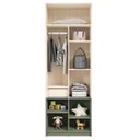 Ver imagem 5 de Guarda Roupa 2 Portas com Nichos e 1 Gaveta Curió Casatema MadeiraOriginals Natural/Verde