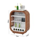 Ver imagem 2 de Bar Adega Cristaleira com Rodízio Mini Decor Miller Interiores