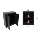 Ver imagem 3 de Balcão de Escritório Office com 2 Portas 74x60 Cm Me4103 Preto