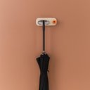 Ver mais imagens de Suporte Vassoura Rodo Parede Adesivo Porta Multifuncional 2 em 1 Gancho Pendura Pano Toalha
