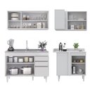 Ver imagem 6 de Armário de Cozinha Modulado de Canto Esquerdo 4 Peças Cp48 com Pia Inox Branco - Lumil Lumil Móveis