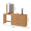 Ver imagem 2 de Cômoda Penteadeira Marília 100% Mdf Tuboarte 6 Gavetas e Espelho