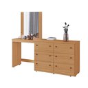 Ver imagem 3 de Cômoda Penteadeira Marília 100% Mdf Tuboarte 6 Gavetas e Espelho