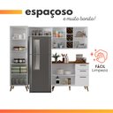 Ver mais imagens de Armário de Cozinha Completa com Adega 7 Portas 3 Gavetas Favorita Branco/Nature
