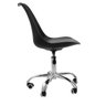 Cadeira Office Base Cromada com Rodizio Giratória Saarinen Preto + E-book - 4