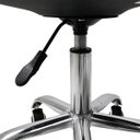 Ver imagem 6 de Cadeira Office Base Cromada com Rodizio Giratória Saarinen Preto + E-book