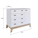 Ver imagem 4 de Cômoda Infantil Favo de Mel com 4 Gavetas e 1 Porta - Branco