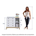 Ver imagem 5 de Cômoda Infantil Favo de Mel com 4 Gavetas e 1 Porta - Branco
