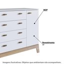 Ver imagem 2 de Cômoda Infantil Favo de Mel com 4 Gavetas e 1 Porta - Branco