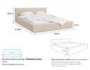 Ver mais imagens de Cama Estofada Siena Tamanho de Casal com Design Moderno Luxo