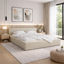 Ver imagem 1 de Cama Estofada Siena Tamanho de Casal com Design Moderno Luxo